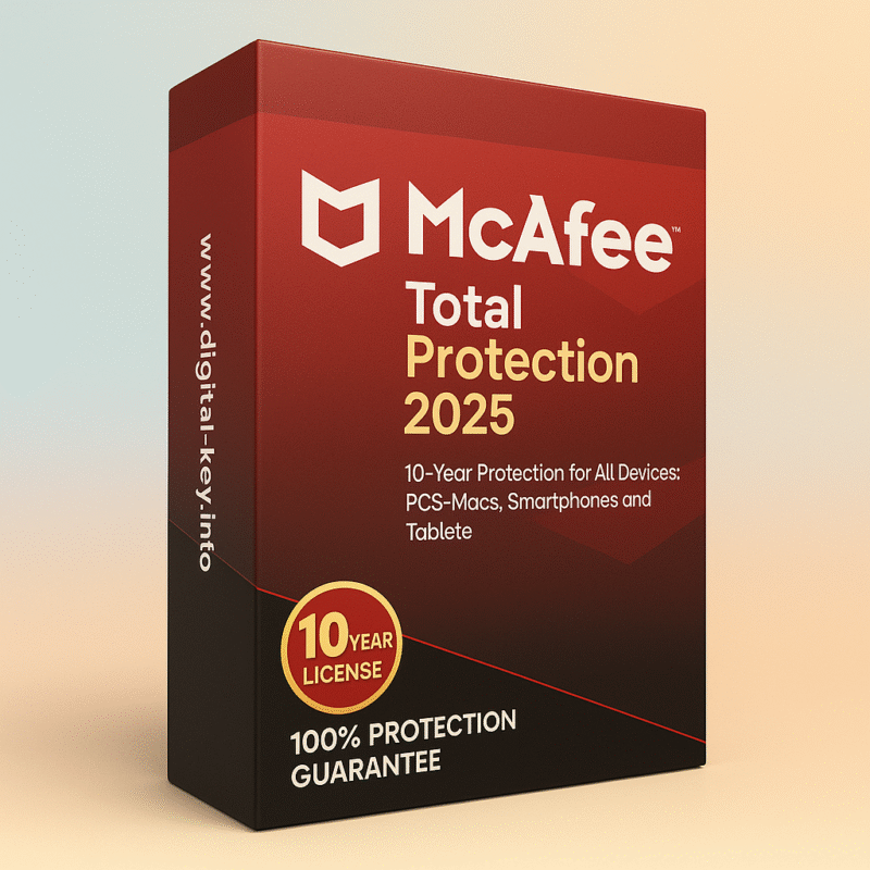 McAfee Total Protection 2025 ORIGINAL ANTIVIRUS SOFTWARE | 10 YEARS | ORIGINAL KEY