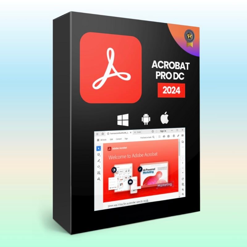 Acrobat Pro 2024 – PDF EDITOR | LIFETIME USAGE (WINDOWS) Latest | WINDOWS | MULTIPLE PC